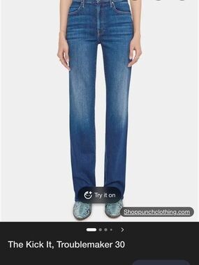 MOTHER Women’s The Kick It Troublemaker  Up to no good. A high-rise straight-leg